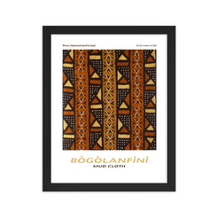 Bogolanfini Mudcloth framed poster print for global home decor