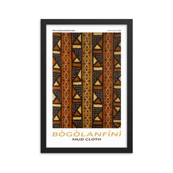 Handmade Bogolanfini Mudcloth Framed Poster Print