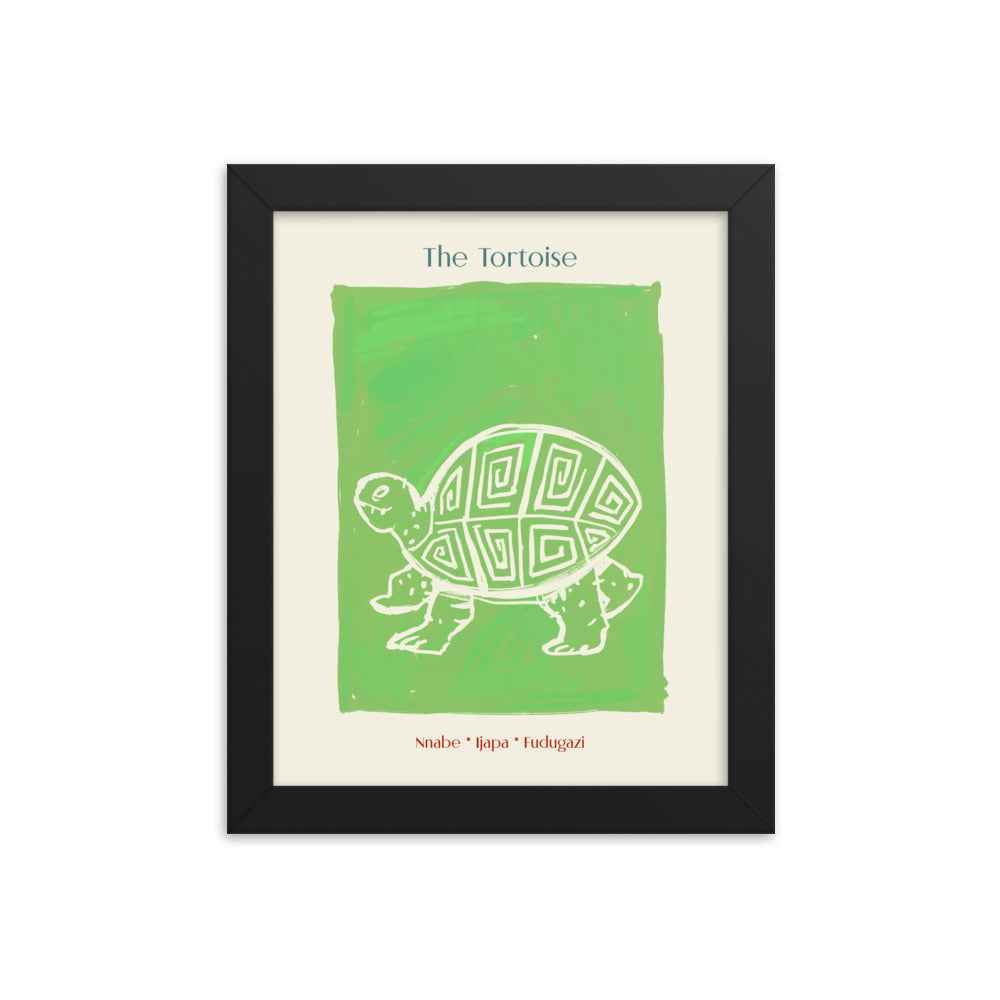 Tortoise African creation myth framed poster