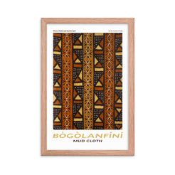 Bogolanfini Mudcloth framed poster print for unique wall art