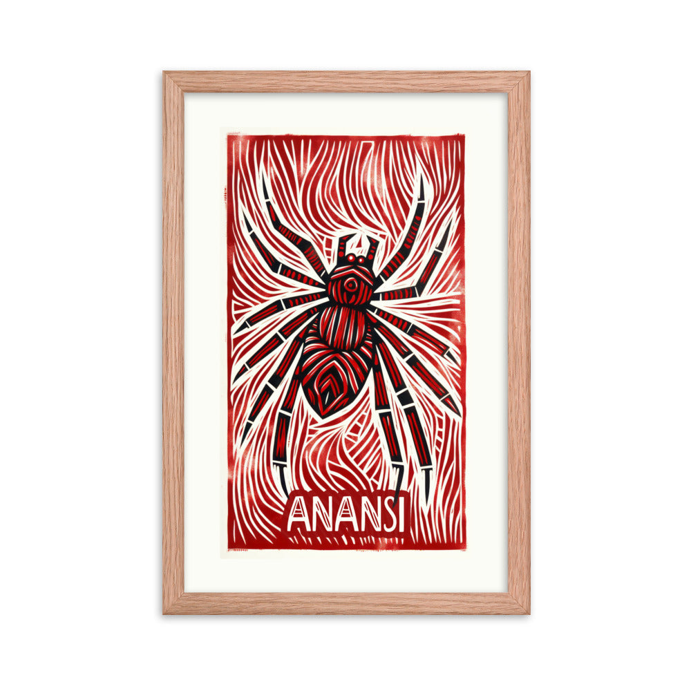 Anansi Spider framed poster for bedroom