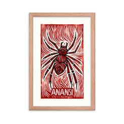 Anansi Spider framed poster for bedroom