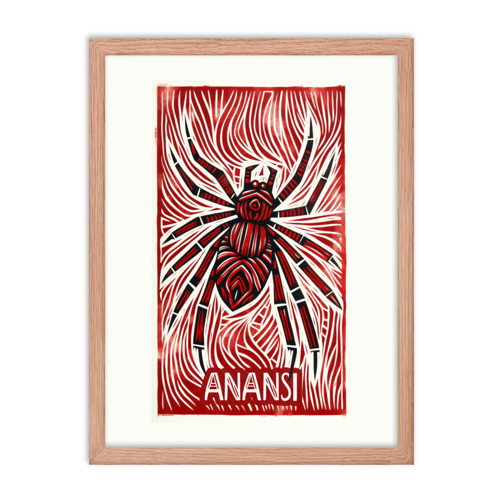 Ananse spider framed poster high quality