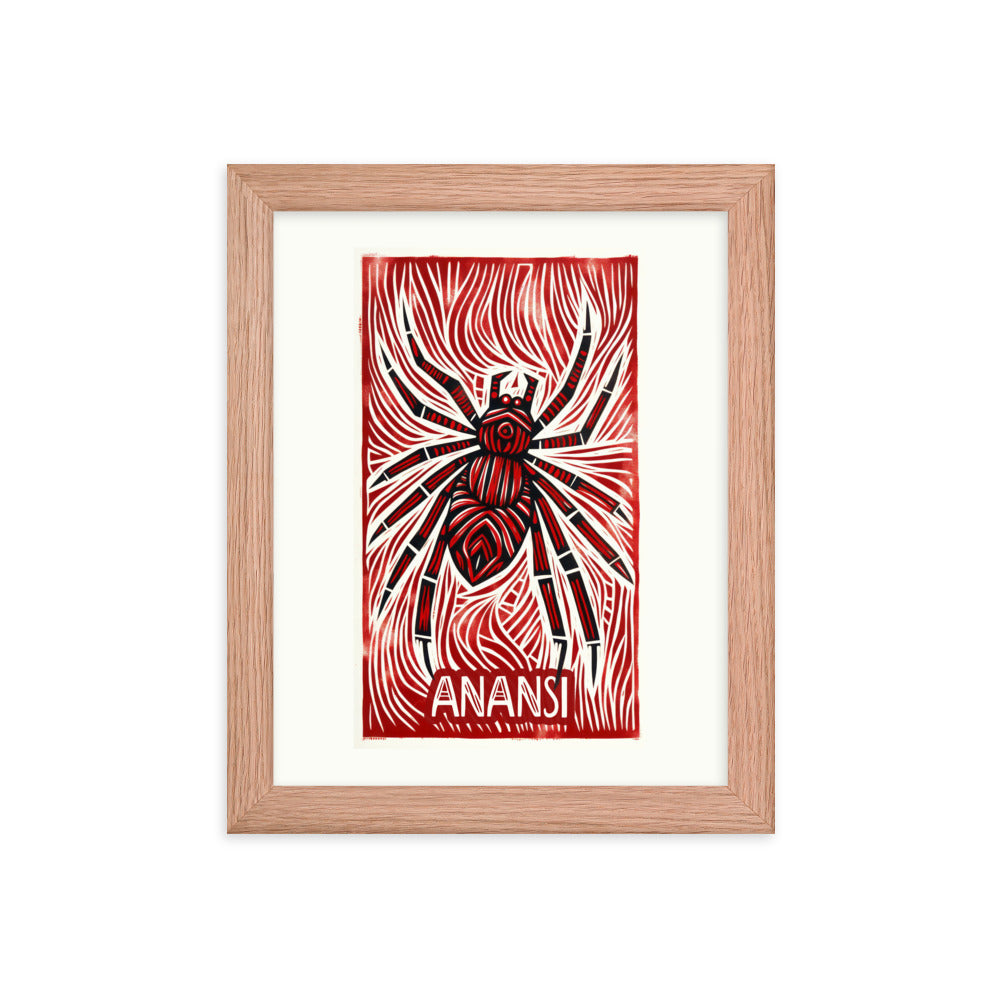 Anansi Spider framed poster unique