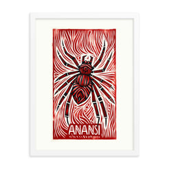 Ananse spider wall art framed